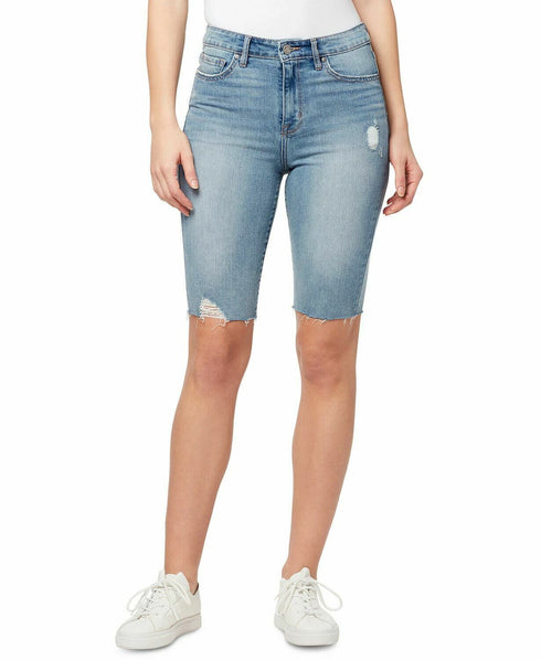 WILLIAM RAST High-Rise Ripped Bermuda Shorts Late Riser Size 26